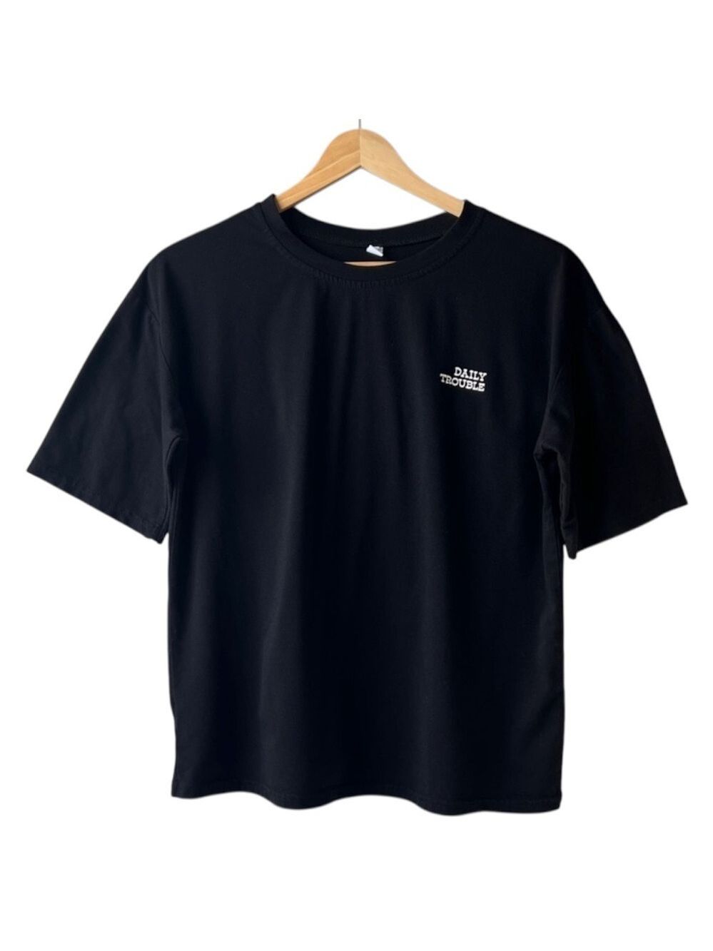 Daily Trouble DIQBOQLO Black Unisex T-Shirt Size Medium